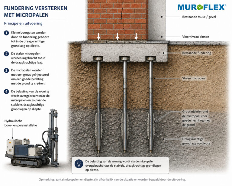 Fundering versterken met micropalen