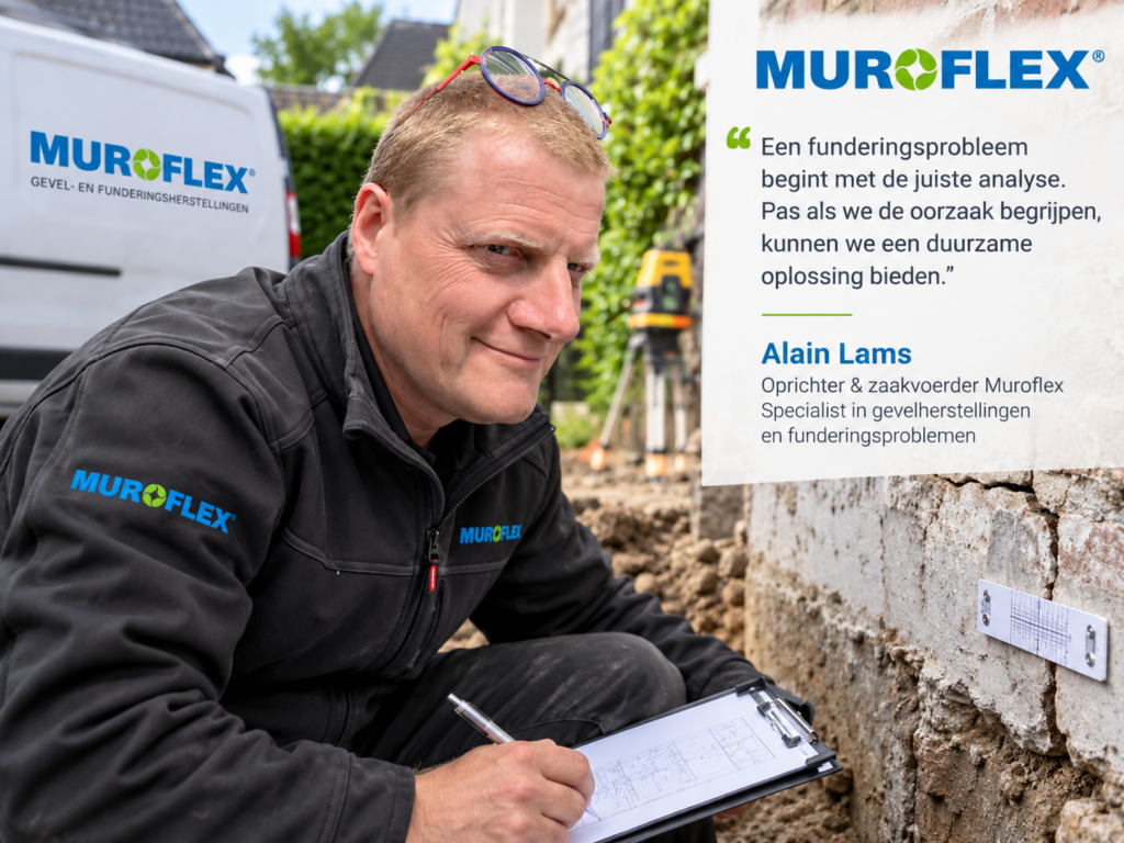 Alain Lams is oprichter en zaakvoerder van Muroflex - specialist in gevelherstellingen en funderingsproblemen
