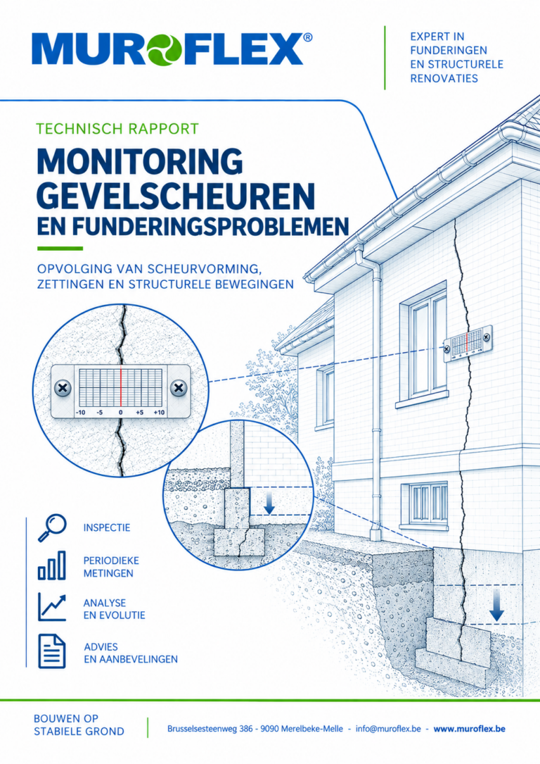 Technisch rapport over het meten en monitoren van gevelscheuren en funderingsproblemen – Muroflex