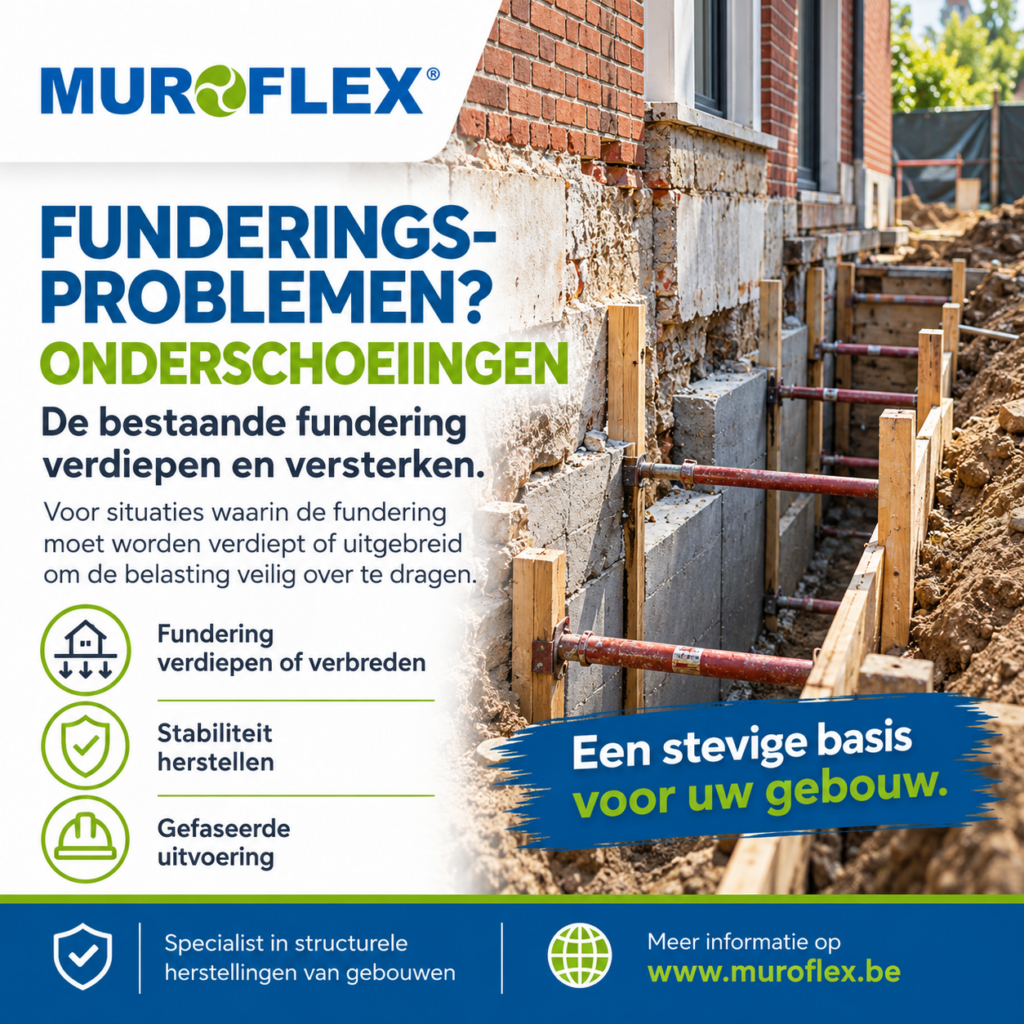 Fundering versterken met onderschoeiingen