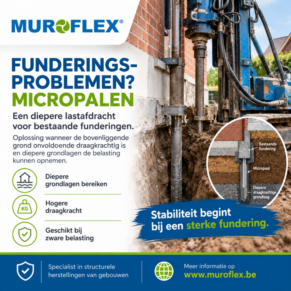 Muroflex micropalen voor sterke funderingen